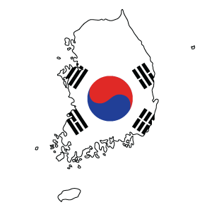 south-korea-map-flag